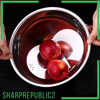 Bowl Wash Rice Fruit Vegetable Kitchen Side-Bottom Strainer Sieve 23cm