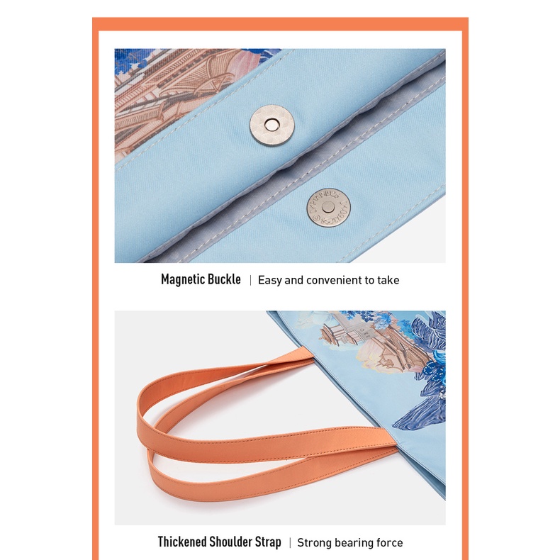 MAH Túi đeo vai Túi tote du lịch sức chứa lớn thiết kế in cảnh núi