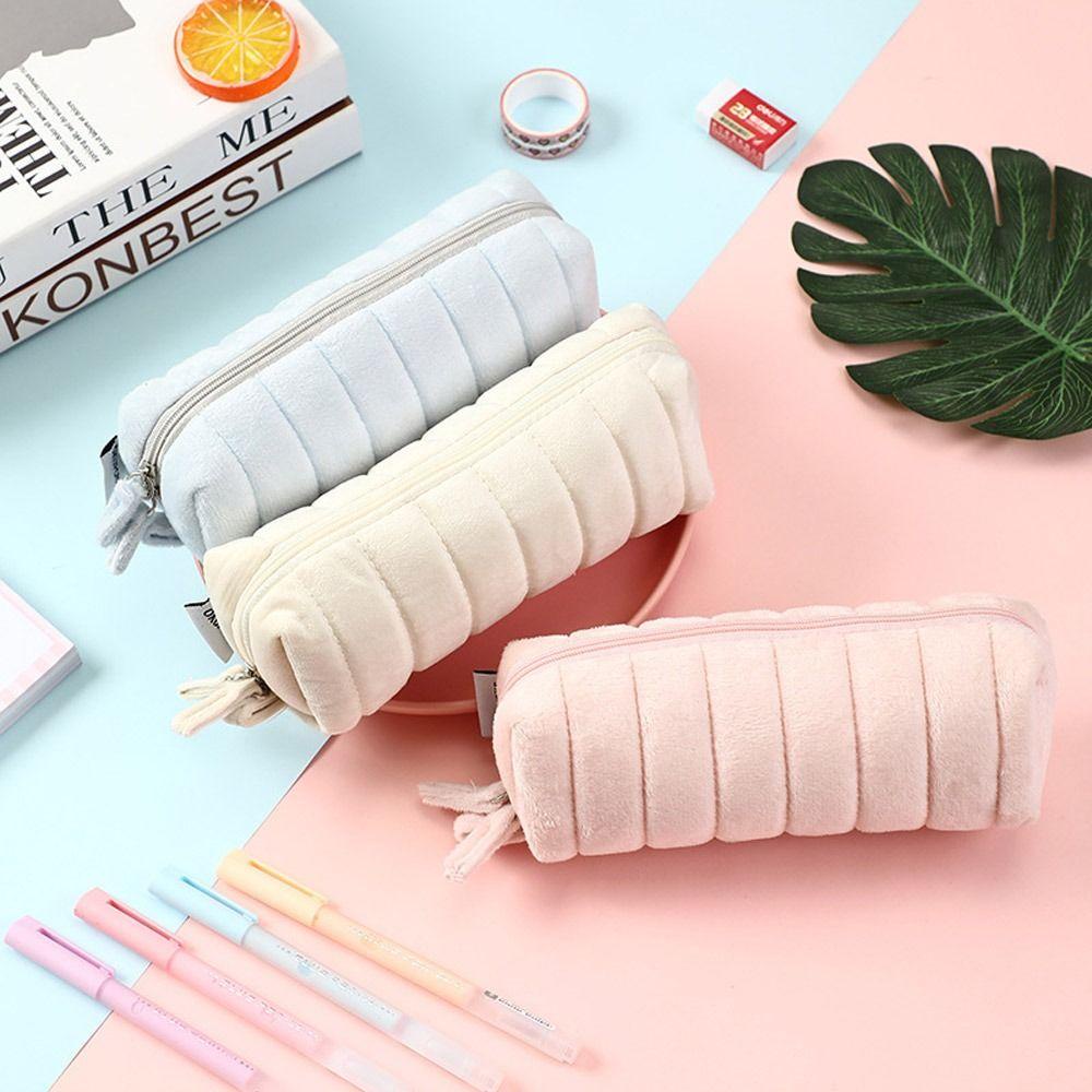 LAKAMIER Túi Đựng Bút Hình Đám Mây Bằng Lông Nhung Dễ Thương Xinh Xắn