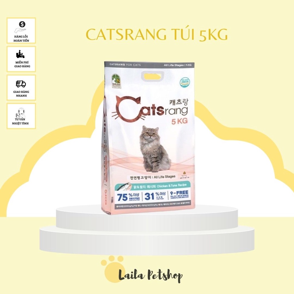 Thức ăn hạt cho Mèo mọi lứa tuổi Catsrang túi 5 Kg (All Stages) - Laila Petshop