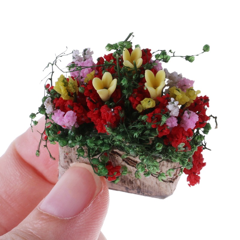 Cây Hoa Giả Mini 1 / 12 Trang Trí Nhà Búp Bê / Tiểu Cảnh DIY
