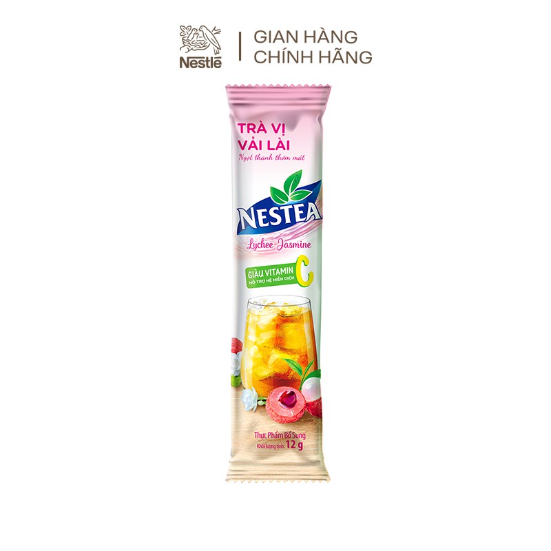 Trà NESTEA vị Vải & Hương Hoa Lài (Hộp 12 gói x 12g)