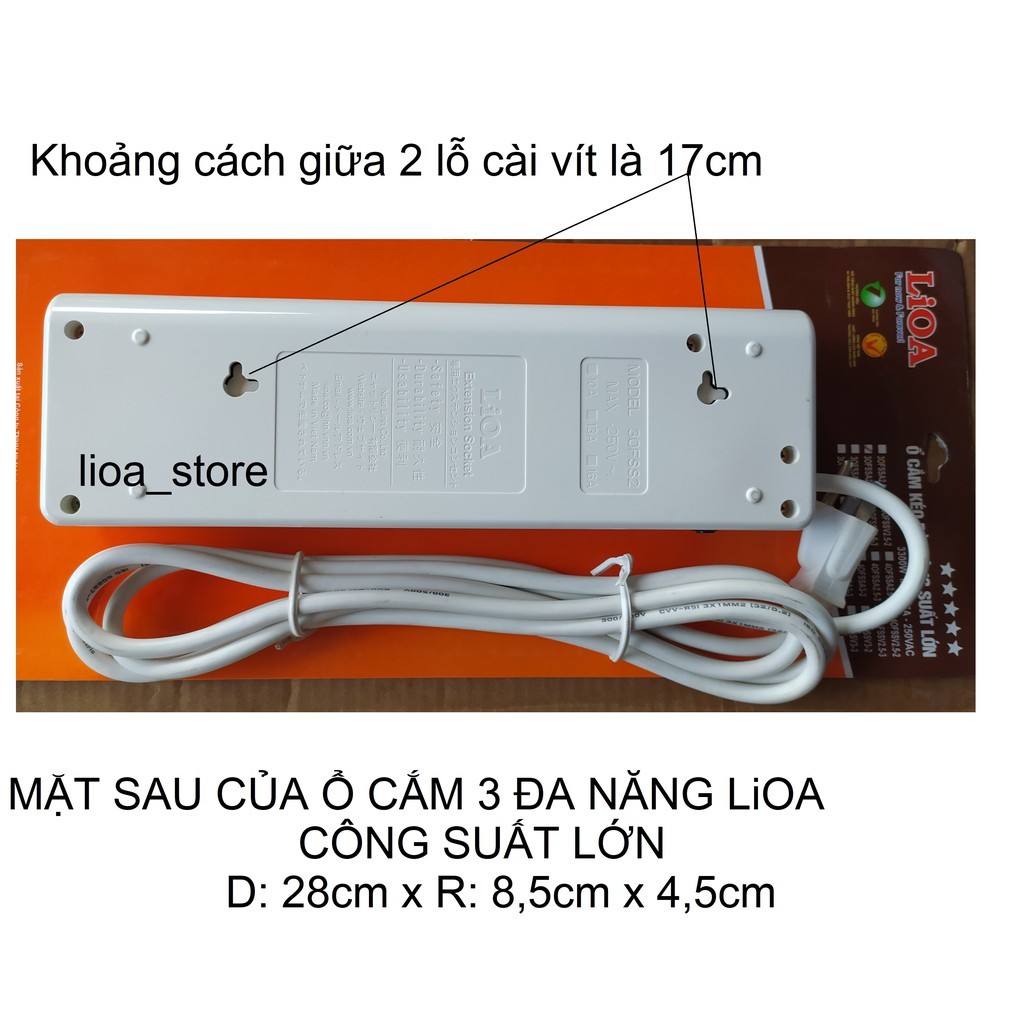 Ổ CẮM LiOA 3 ĐA NĂNG  CÓ ĐỒNG HỒ W .