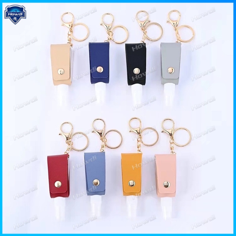 Móc Khóa Chai Nước Rửa Tay Bằng Da Dạng Xịt Tiện Dụng