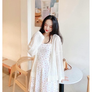 Cardigan - áo khoác len dệt quảng châu
