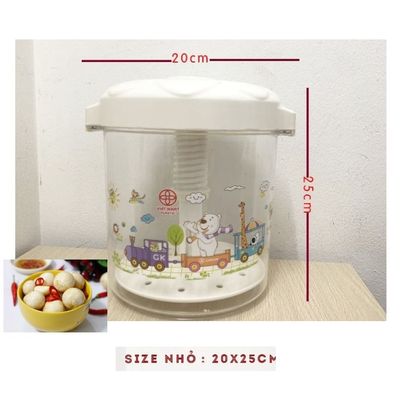 Hũ muối dưa cà thông minh Việt Nhật Hộp nén dưa cà tiện lợi loại to