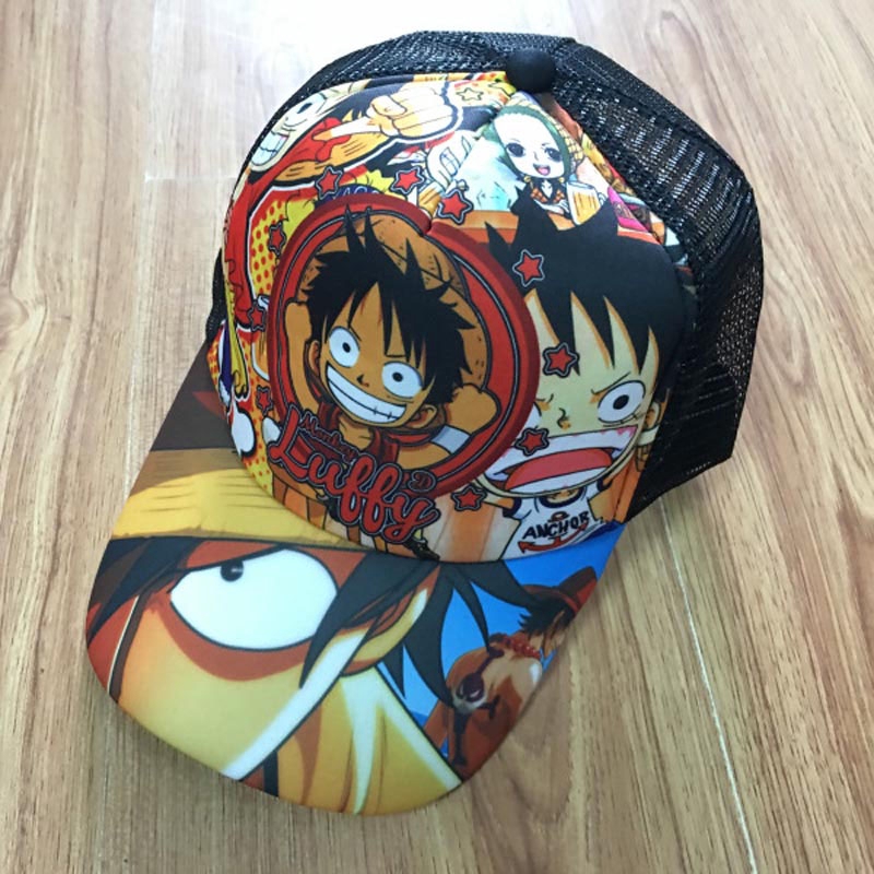 Mũ lưỡi trai thêu hình Luffy trong One Piece
