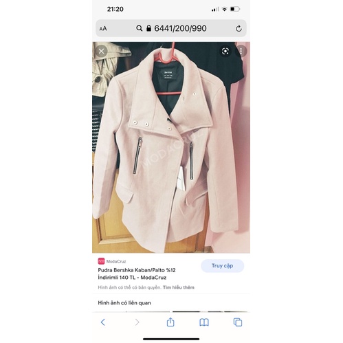 Áo dạ bershka auth szS