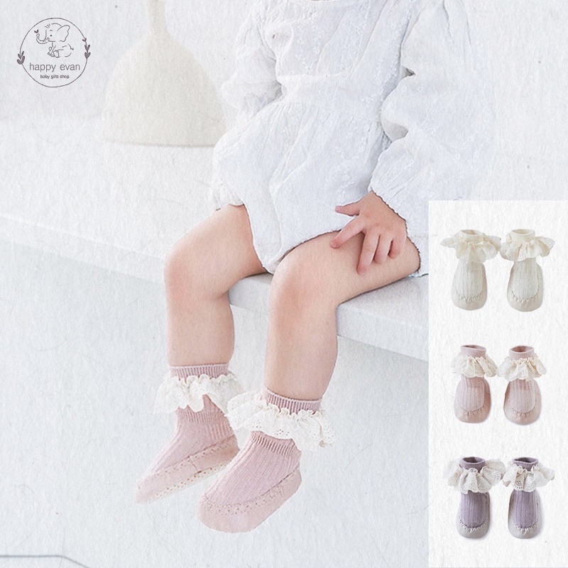 [Freeship] Giày tất tập đi cho bé gái, thắt nơ vải xinh, 2 màu dễ phối, có lớp chống trượt giúp bé vững vàng.