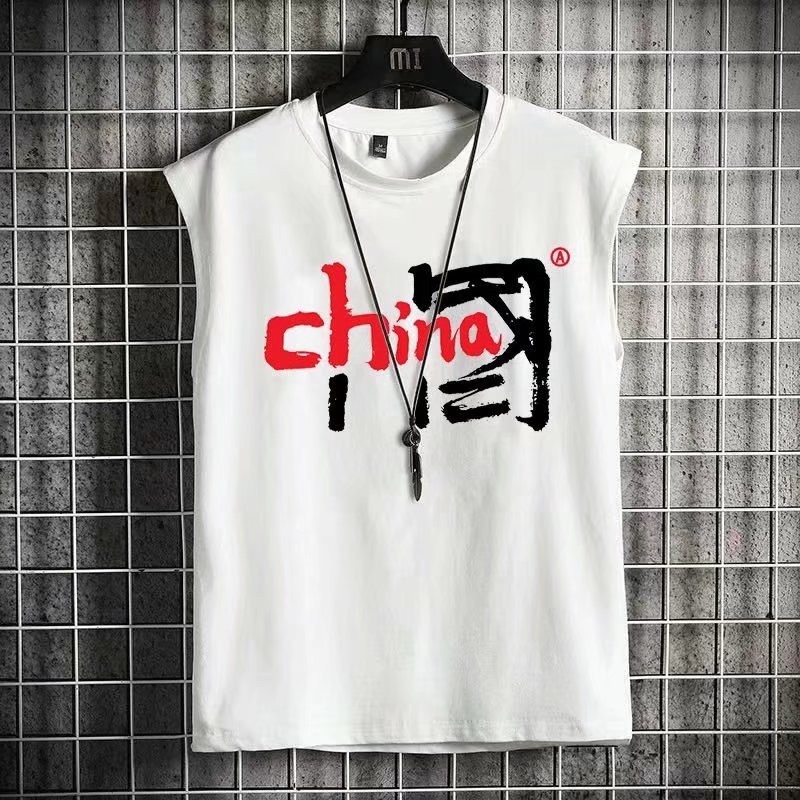 Áo Thun Ba Lỗ Thể Thao Size Lớn M-5XL In Chữ Phong Cách Nhật Bản Thời Trang Cho Nam