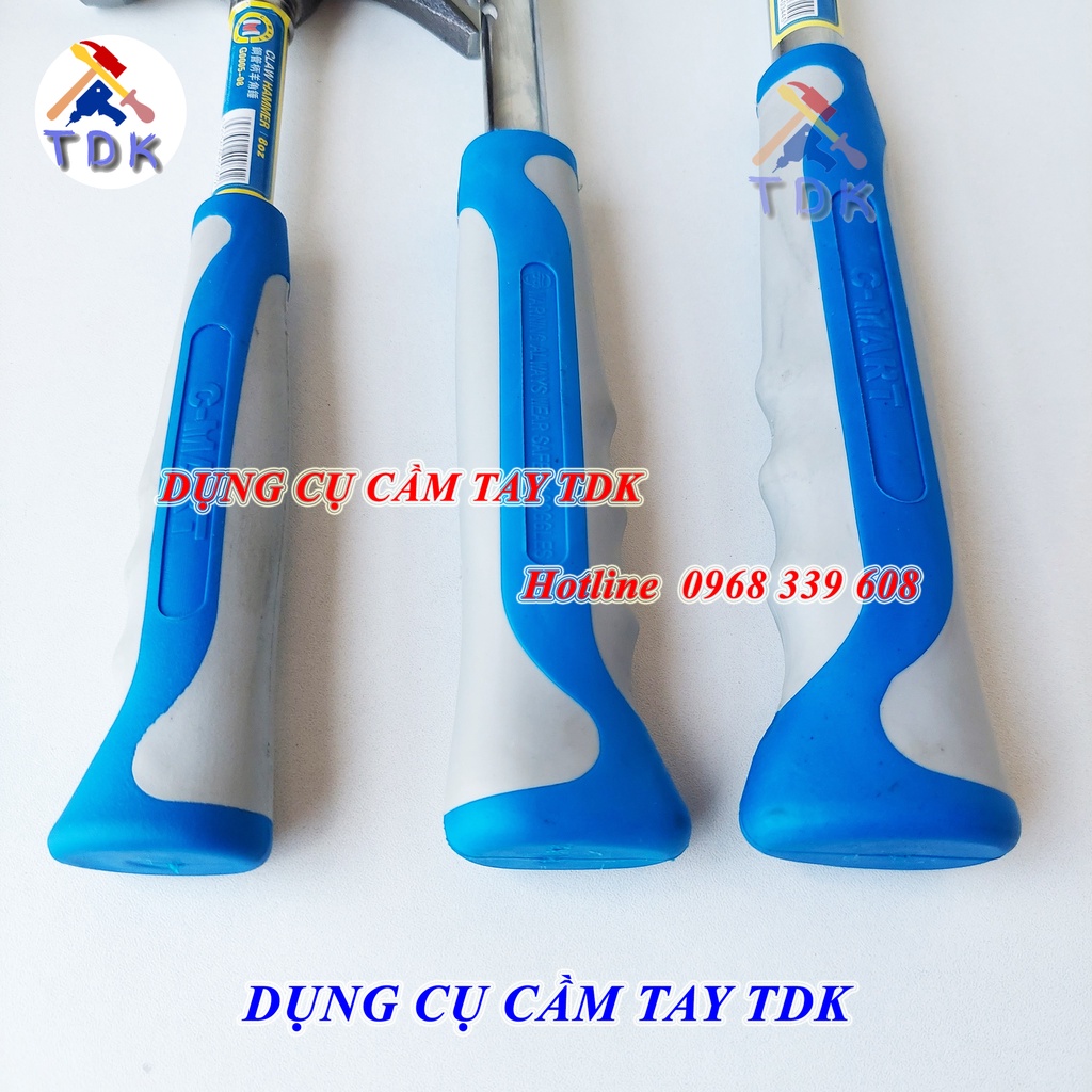 Búa đóng đinh C-Mart G0005 nhỏ trung lớn, búa đa năng cán thép bọc nhựa