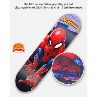 Ván trượt trẻ em siêu cấp cao cấp USA  bánh xe ánh sáng Dispney Ironman - Spiderman - Caption