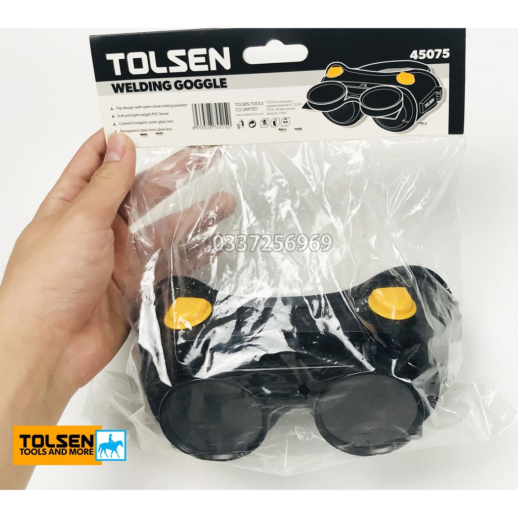 Kính Hàn 2 Lớp Kính Bảo Hộ Welding Goggle TOLSEN 45075