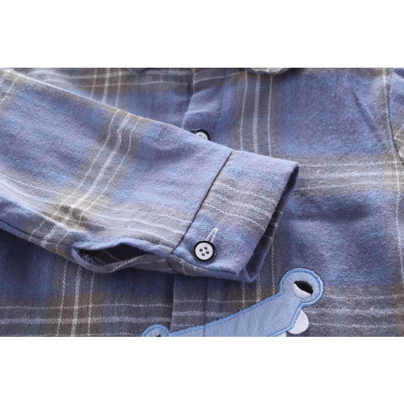 Áo sơmi dài tay in hoạt hình cho bé trai