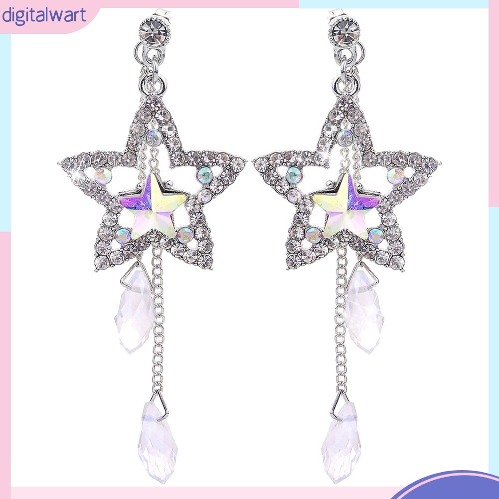 Khuyên tai ngôi sao đính đá lấp lánh