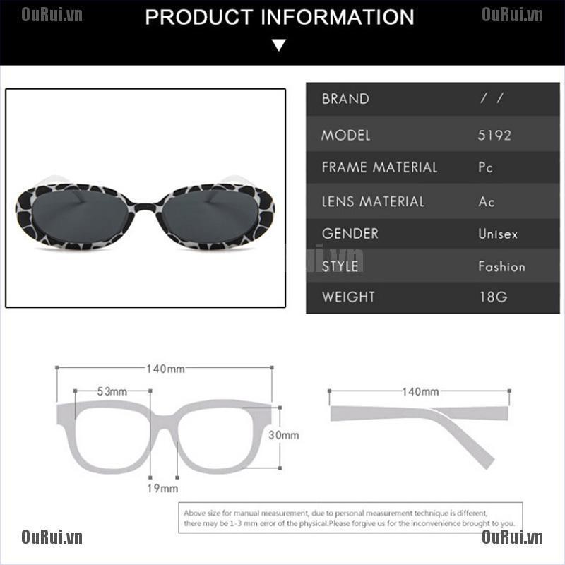 Kính Mát Gọng oval Phong Cách Vintage Thời Trang Cho Nữ