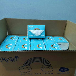 [ĐÃ BÁN 150] 30 gói giấy ăn My Lan. Giấy cầu vồng My Lan (hàng Việt Nam) 30 gói.