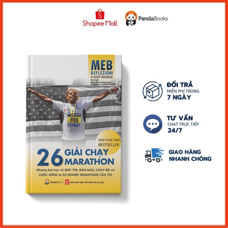 Sách - 26 giải chạy marathon - PANDABOOKS - Chạy để chiến thắng