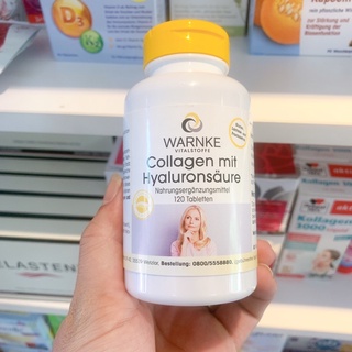 Collagen mit Hyaluronsaure Warnke 750mg - 120 viên - Hàng nội địa Đức 🇩🇪