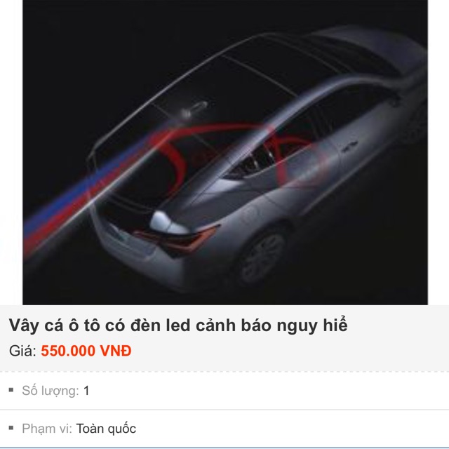 Đuôi cá ô tô có Led