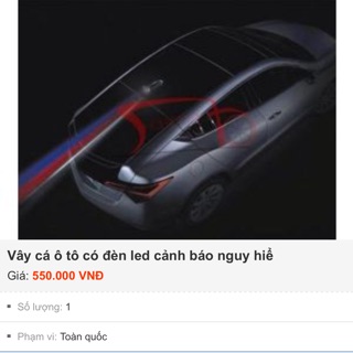 Đuôi cá ô tô có Led