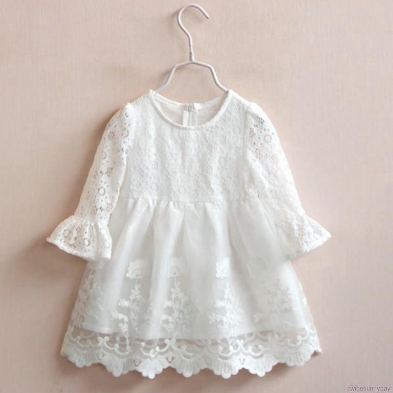 Đầm babydoll phối tay loe đáng yêu cho bé gái