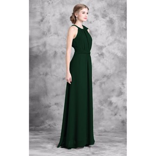 Đầm maxi cổ yếm thắt nơ