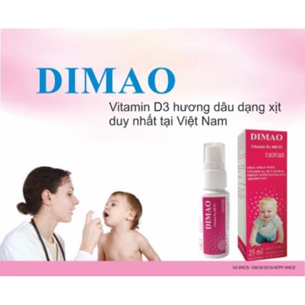 Dimao - Vitamin D3 Dạng Xịt 400IU, Hàng Nhập Khẩu Châu Âu, Hương Dâu, Hiệu Quả Và Hấp Thu Tốt mẫu mới date xa 2022