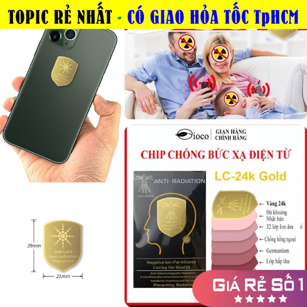 [RẺ HƠN] Miếng Dán Chip Chắn Sóng Điện Tử ngăn cản bức xạ điện từ, triệt sóng giảm tác động của bức xạ gây cho người