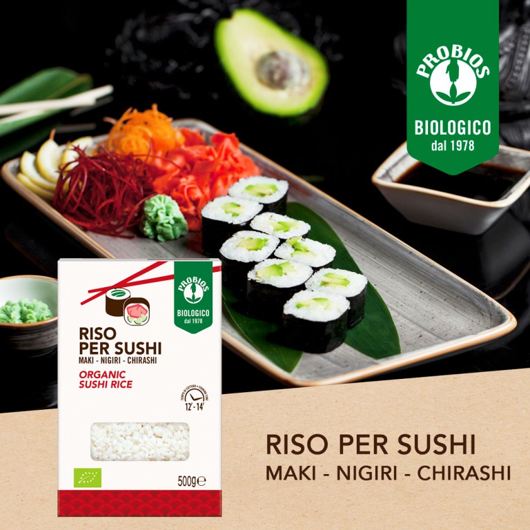 [HÀNG CHÍNH HÃNG] Gạo Hữu Cơ Làm Sushi Probios 500gr - Organic Sushi Rice
