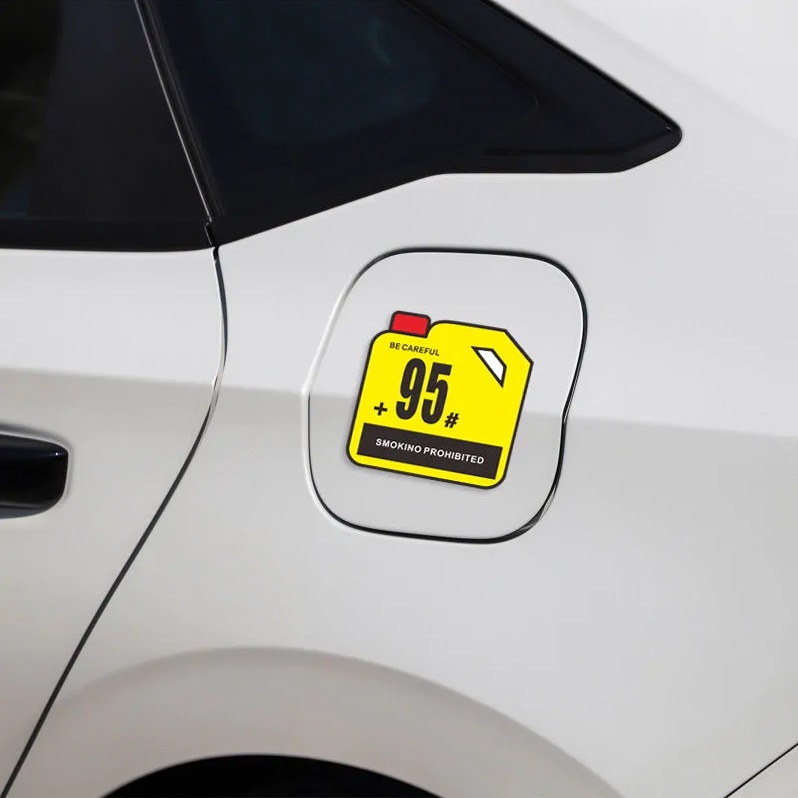 JDM Xe ô tô nhắc nhở Nhãn dán Loại xăng Decal Dễ thương Dán nắp bình xăng