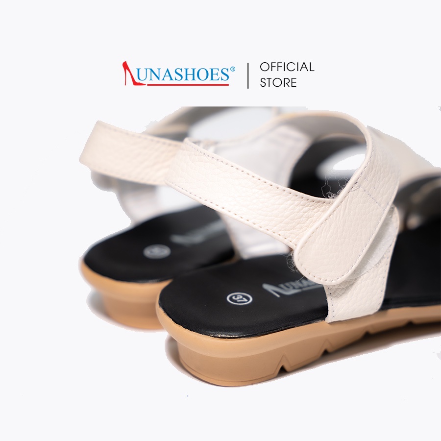 Giày sandan nữ lunashoes 6602 quai hậu nâu, đen, trắng bảo hành 24 tháng hàng vnxk