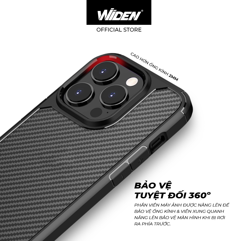 Ốp lưng chống sốc Wiiden - Alpha 2.1 lưng Carbon cho iPhone