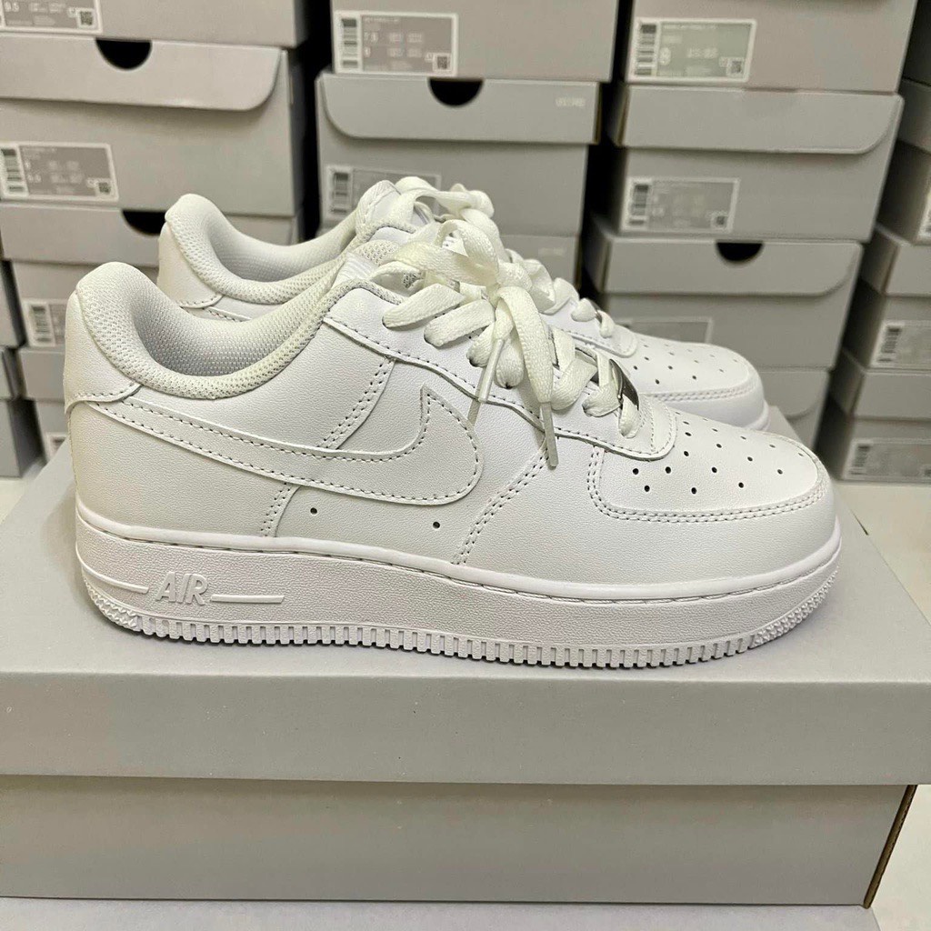 Giày thể thao nam nữ full trắng, giày af1 trắng hàng cao cấp hot trend full size tặng kèm tẩy book bảo vệ size 36-43