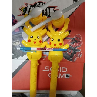 Đồ chơi cây quay Pikachu có nhạc và đèn (Tặng kèm pin)
