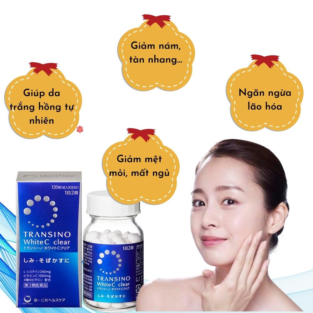 Transino trắng da viên uống trắng da transino white c Nhật Bản 120 viên