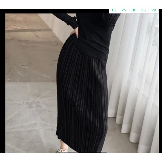 Chân váy lưng cao xẻ tà hợp thời trang cho nữ