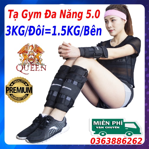Tạ đa năng 3kg 🔥FREESHIP🔥 Tạ đa năng 3kg phiên bản PREMIUM siêu gọn nhẹ êm tay chân, chuyên dùng cho gym yoga, bale múa