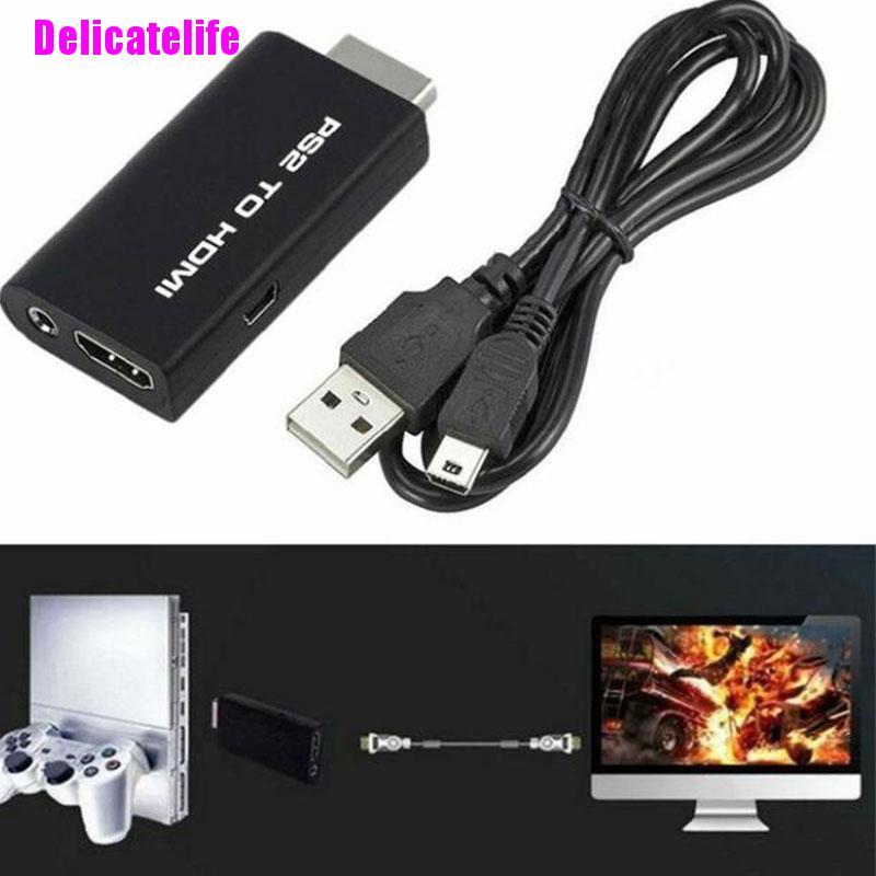 Bộ chuyển đổi Ps2 sang Hdmi video đầu ra âm thanh 3.5mm thích hợp cho HDTV chất lượng cao