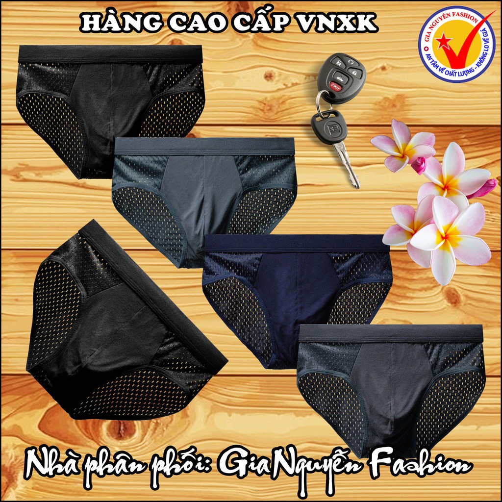 Combo 5 Quần sịp Tam giác Quần lót nam Chất Thun Thông hơi thoáng khí Kháng khuẩn khử mùi Dáng chuẩn Foom đẹp