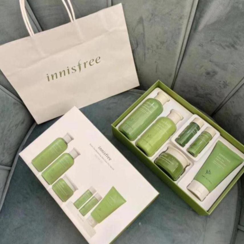 [Chính Hãng] XẢ KHO MÙA DỊCH BỘ DƯỠNG DA TRÀ XANH INNISFREE 6 MÓN SKIN CARE EX 2021