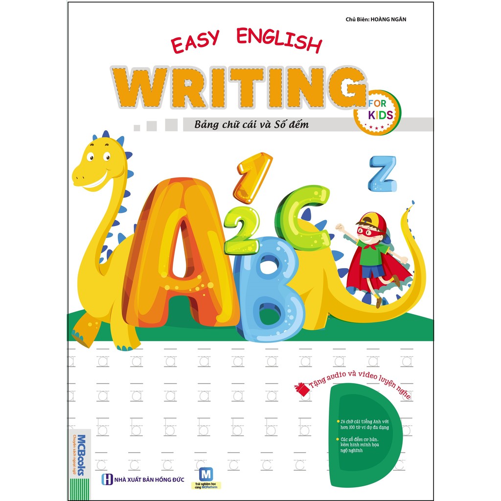 Sách - Easy English writing for kids - Bảng chữ cái và số đếm