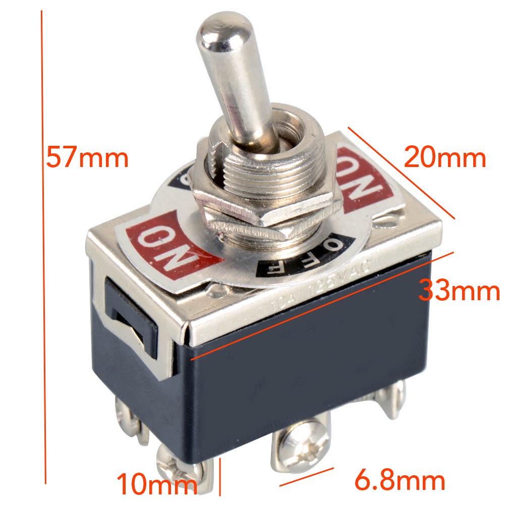 Công Tắc on / off 1x 6 Pin DPDT Đảo Ngược Động Cơ DC Moto