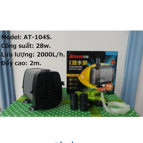 Máy bơm bể cá chất lượng cao Atman AT-104S