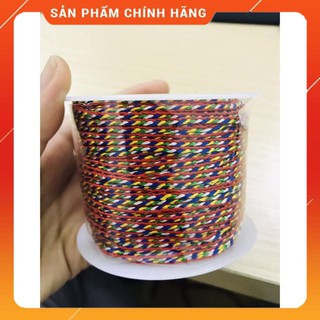 BI BONSHOP COMBO 5M Dây chỉ ngũ sắc to viền đỏ