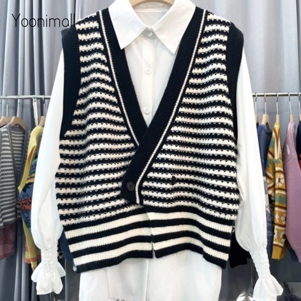 Áo Dệt Kim Sát Nách Cổ Chữ V Màu Sắc Đa Dạng | BigBuy360 - bigbuy360.vn