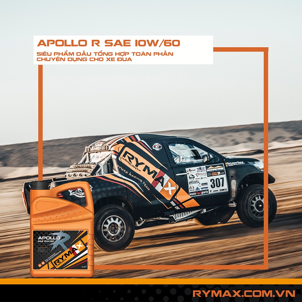 Dầu nhớt Ôtô Rymax Apollo R SAE 10W60 4L - Dành cho xe đua