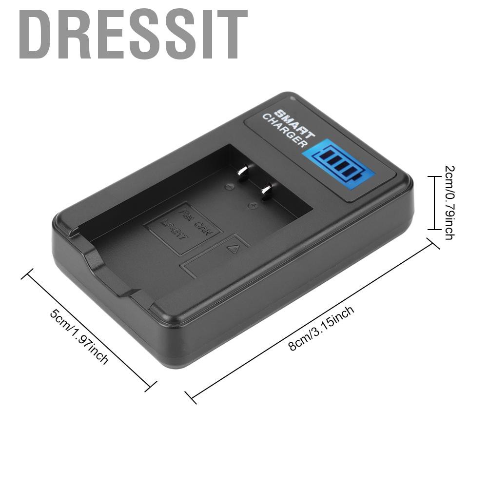 Dressit LP-E17 Battery Charger Single Slot for Canon EOS M3 M5 M6 760D 77D 200D LC-E17C