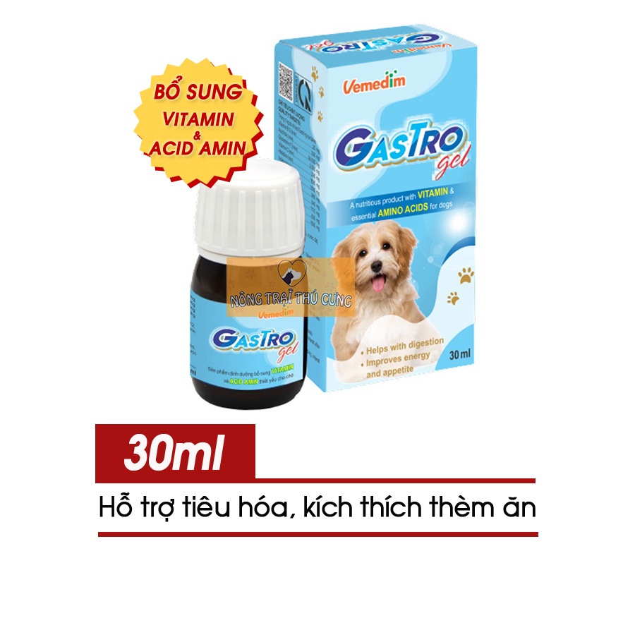 Gel Dinh Dưỡng Hỗ Trợ Hệ Tiêu Hóa Chó Mèo Gastro Gel (Vemedim) 30ML