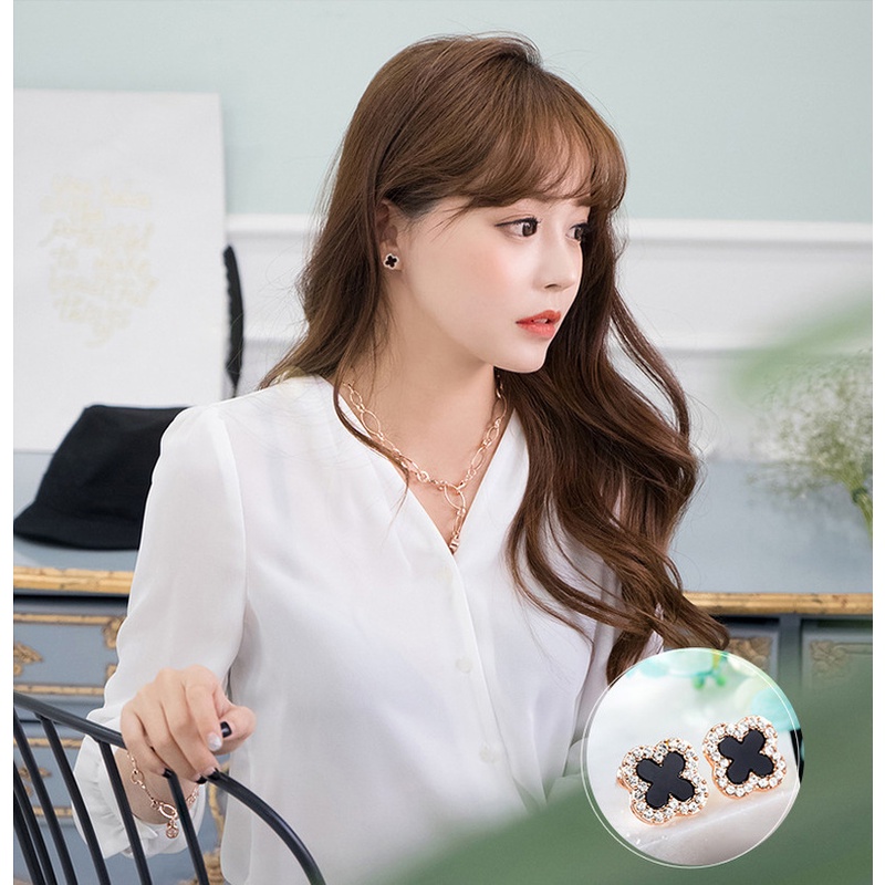 Khuyên tai MANYUE bạc S925 phong cách Hàn Quốc thời trang dành cho nữ với nhiều kiểu tùy chọn